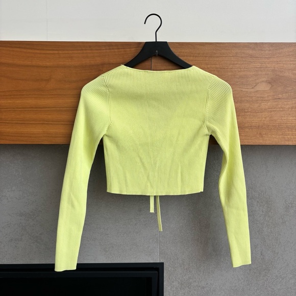 NWOT ZARA knit Cardigan with bow, Size S - Picture 11 of 14